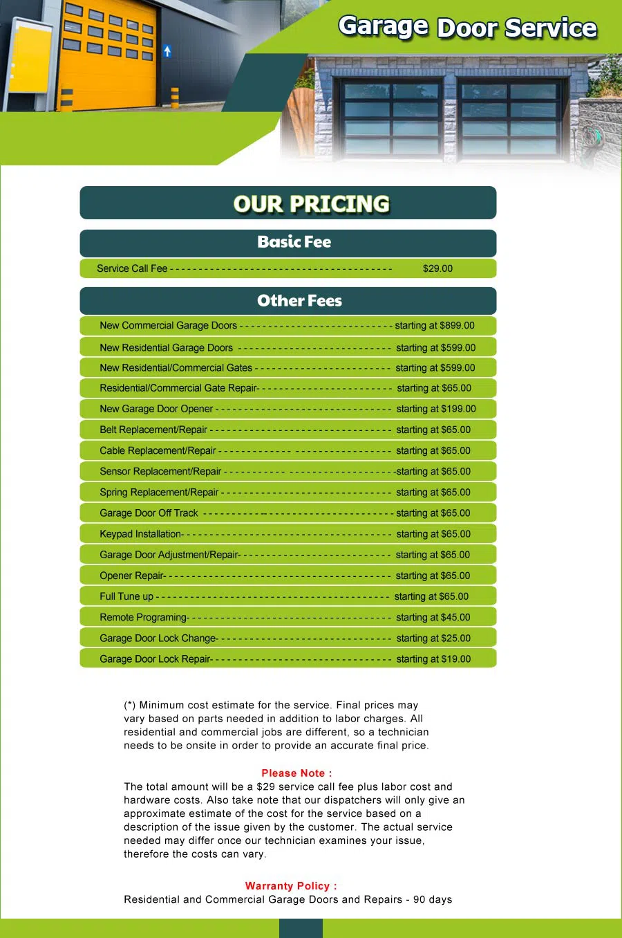 Garage Door 24 Hours Repairs Ogden, UT 801-821-4095